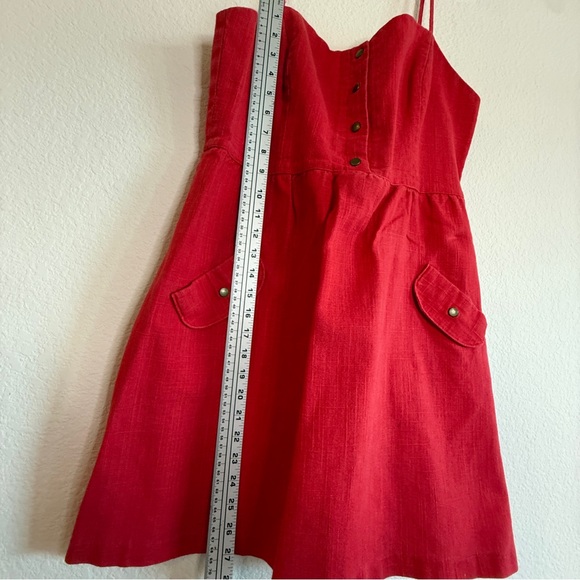 🌺 Cherry Red Cutie! Button-Front Sundress w/ Pockets – Size M🌺Preloved - Picture 7 of 16